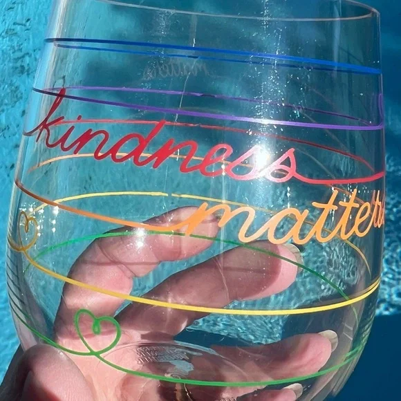 Acrylic Stemless Wine Tumbler 4 Piece Set with Messages of Kindness NWT - Picture 11 of 13